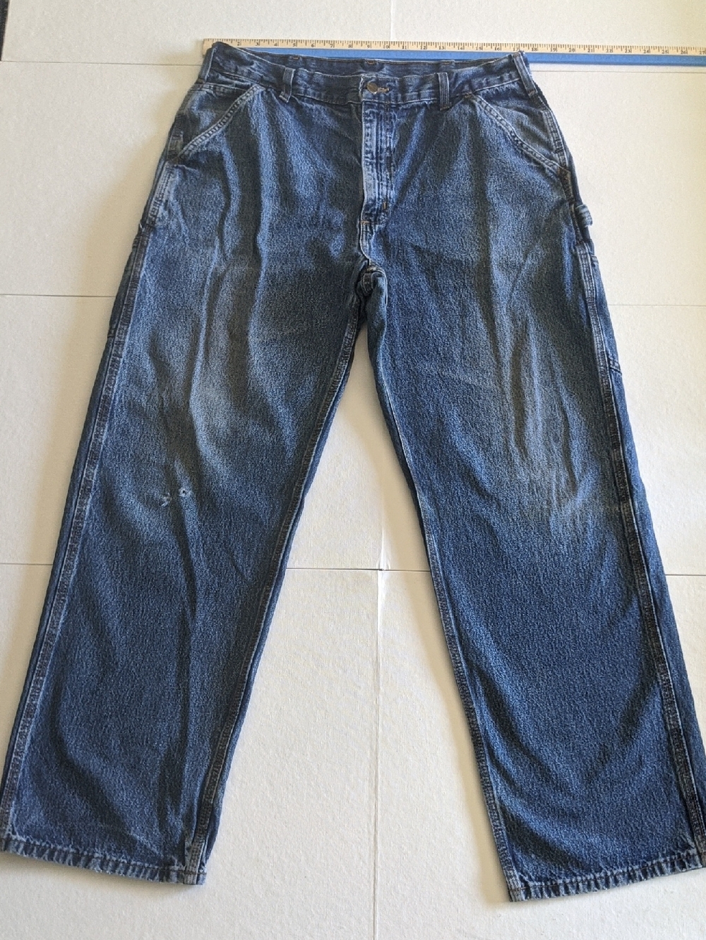 Carhartt 36x32 Men's Classic Relaxed Fit Blue Denim Jeans